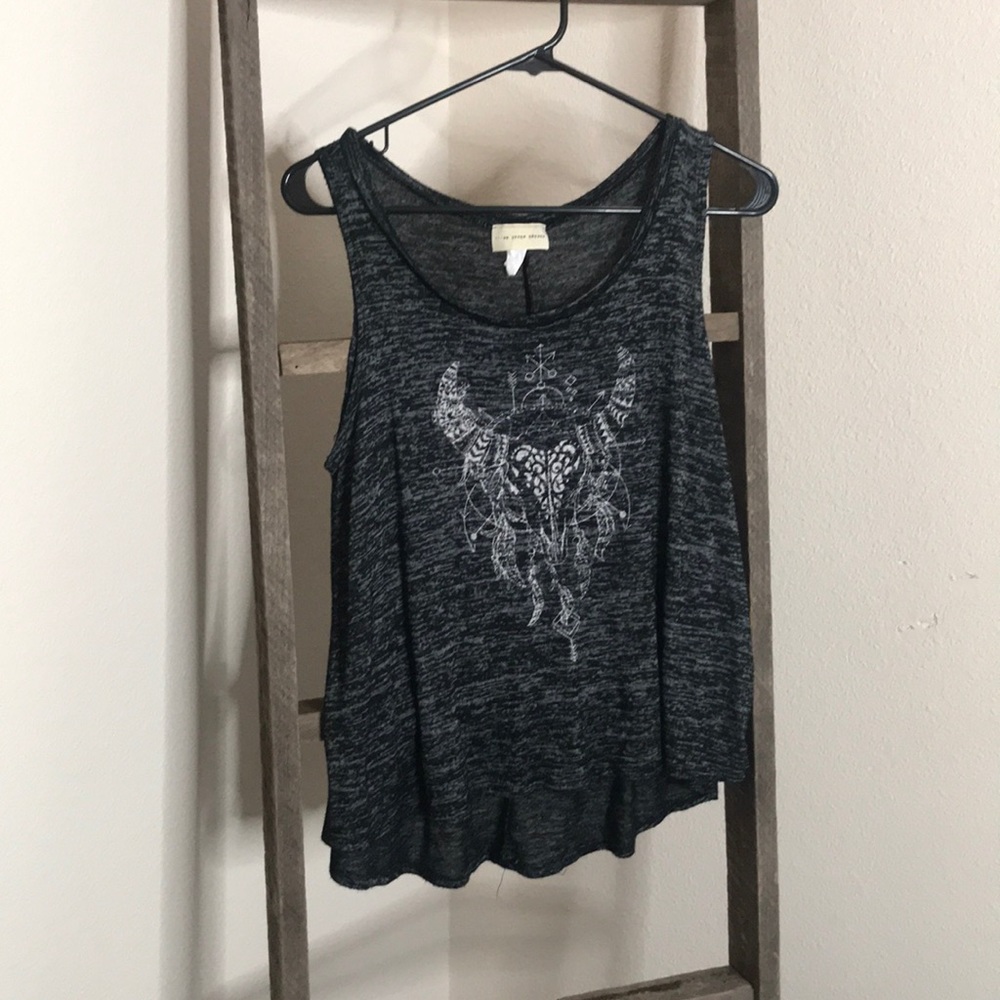 Tank top with tribal print